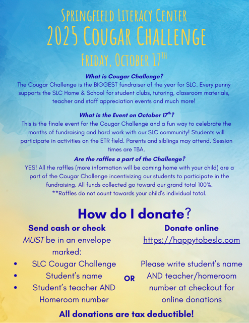 SLC Cougar Challenge Donation 2025
